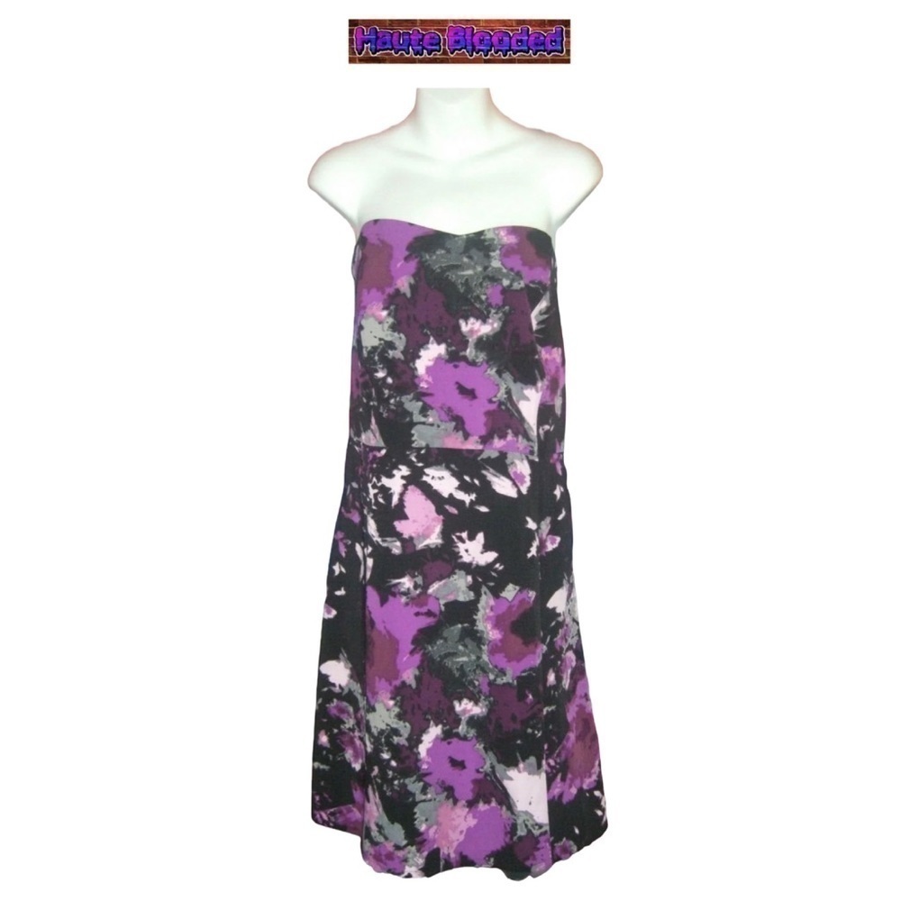 Lane Bryant Summer Dress Plus Size Purple Pink Abstract Print Removable Straps